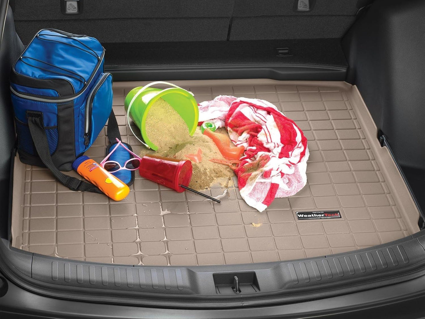 WeatherTech Cargo Trunk Liner with Bumper Protector for Jeep Grand Cherokee, Grand Cherokee, Behind 2nd Row w/Bumper Protector (40469SK), Black