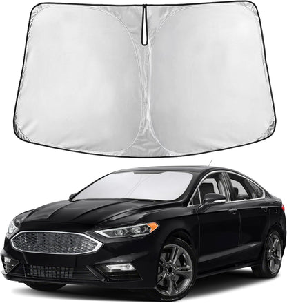EcoNour Car Windshield Sun Shade | 2025 Upgraded Innovative No-Light-Pass Technology for Maximum Coverage | Foldable Sun Shade Keeps Your Vehicle Cool | Must-Have Car Accessories | Small (59" x 29") - Colors B