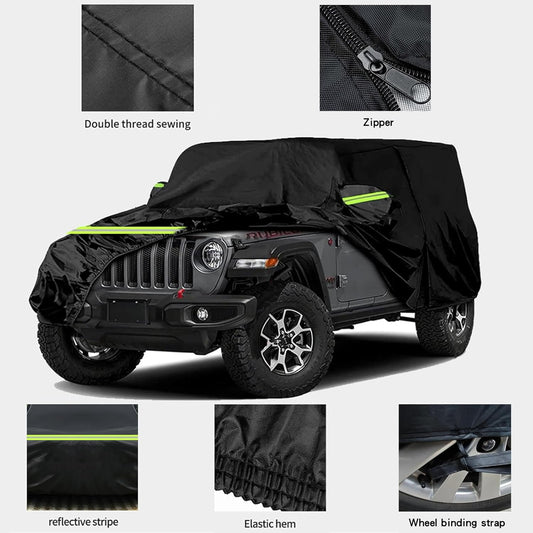 Car Cover for Sedan, Car Cover Waterproof All Weather for Automobiles, Outdoor Heavy Duty Full Car Covers Windproof Universal Fit for Sedan 180-185 inch