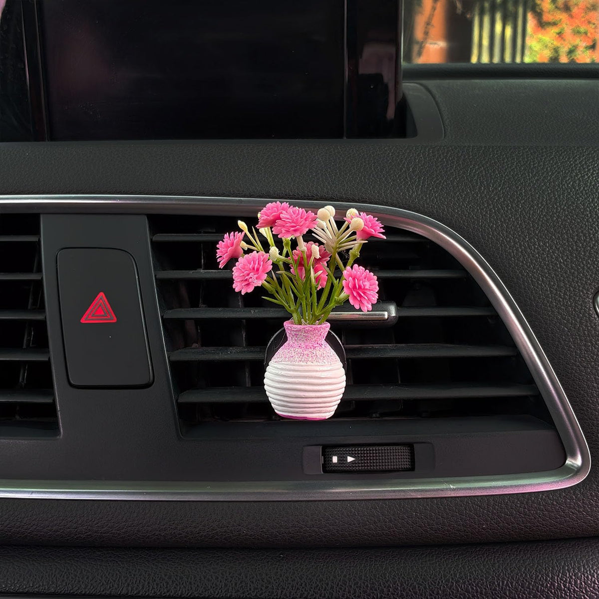 Set of 4 Cute Flower Bouquet Car Air Freshener Vent Clips, Mini Artificial Flowers for Car Air Vent Decoration, Auto Interior Dashboard Ornament Accessories