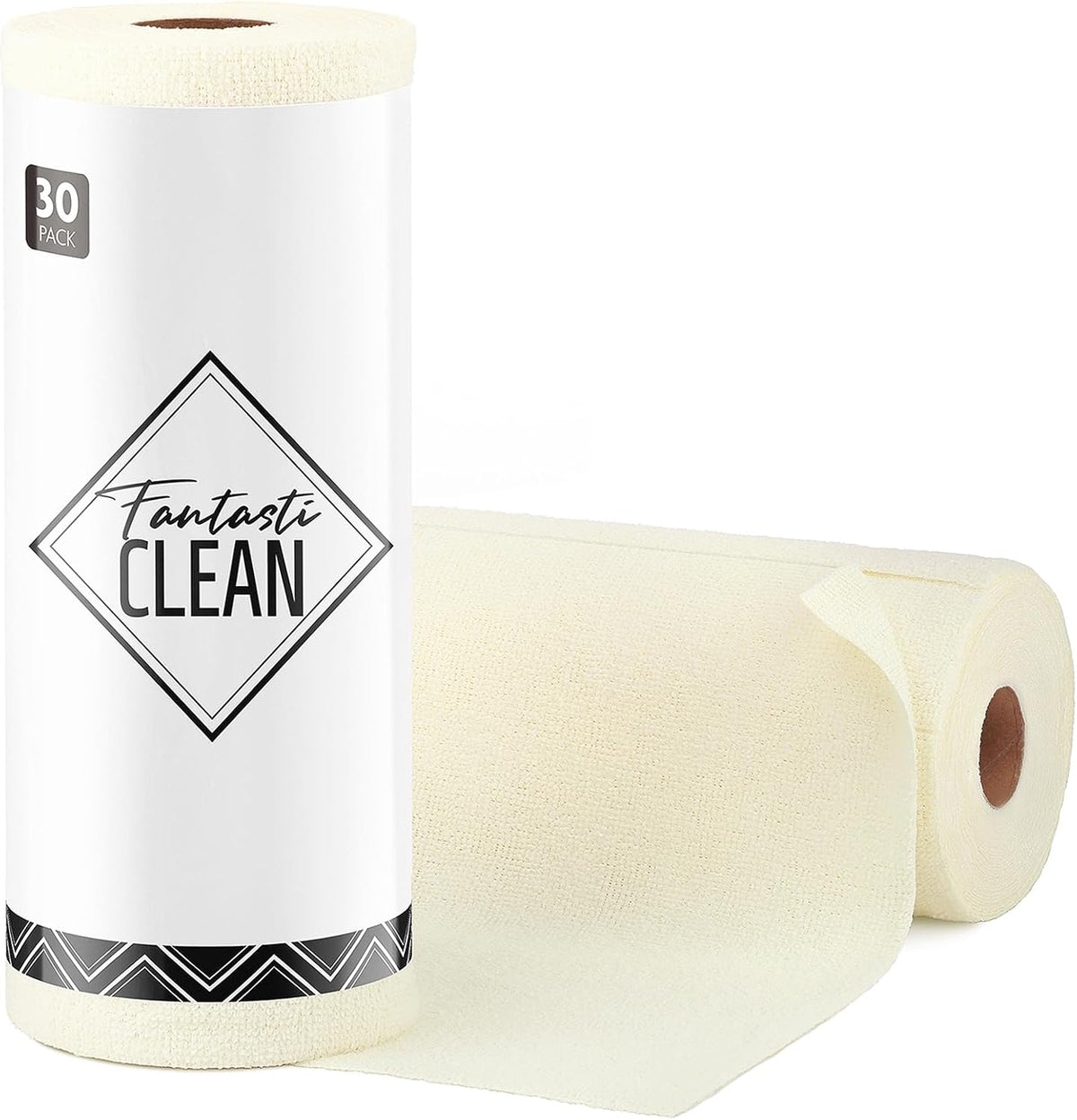Fantasticlean Microfiber Cleaning Cloth Roll -75 Pack, Tear Away Microfiber Towels, 12" x 12", Reusable, Washable, Scratch Free, Ultra Absorbent for All-Around Cleaning Supplies (DimGray)