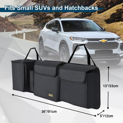 Deluxe Trunk and Backseat Organizer for Medium or Large Size SUVs & RVs, Detachable Storage Modules with Built-in Cooler, Patent Pending