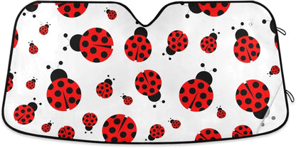 Black Leopard Car Windshield Sun Shade Animal Skin Print Foldable UV Ray Sun Visor Protector Sunshade to Keep Your Vehicle Cool (51" x 27.6")