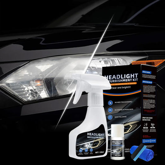 Car Headlight Restoration Polishing Kits,Headlight Restoration Kit,Headlight Cleaner And Restorer Kit,Headlight Cleaner,Multifunctional Car Headlight Polishing for All Vehicle Types (1Set)