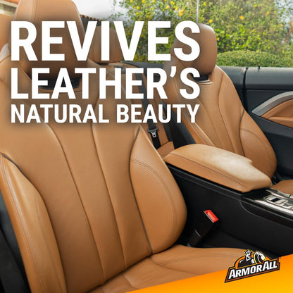 Armor All Car Leather Cleaner Spray, Beeswax Leather Care Spray for Cars, Trucks, Motorcycles, 16 Oz Each