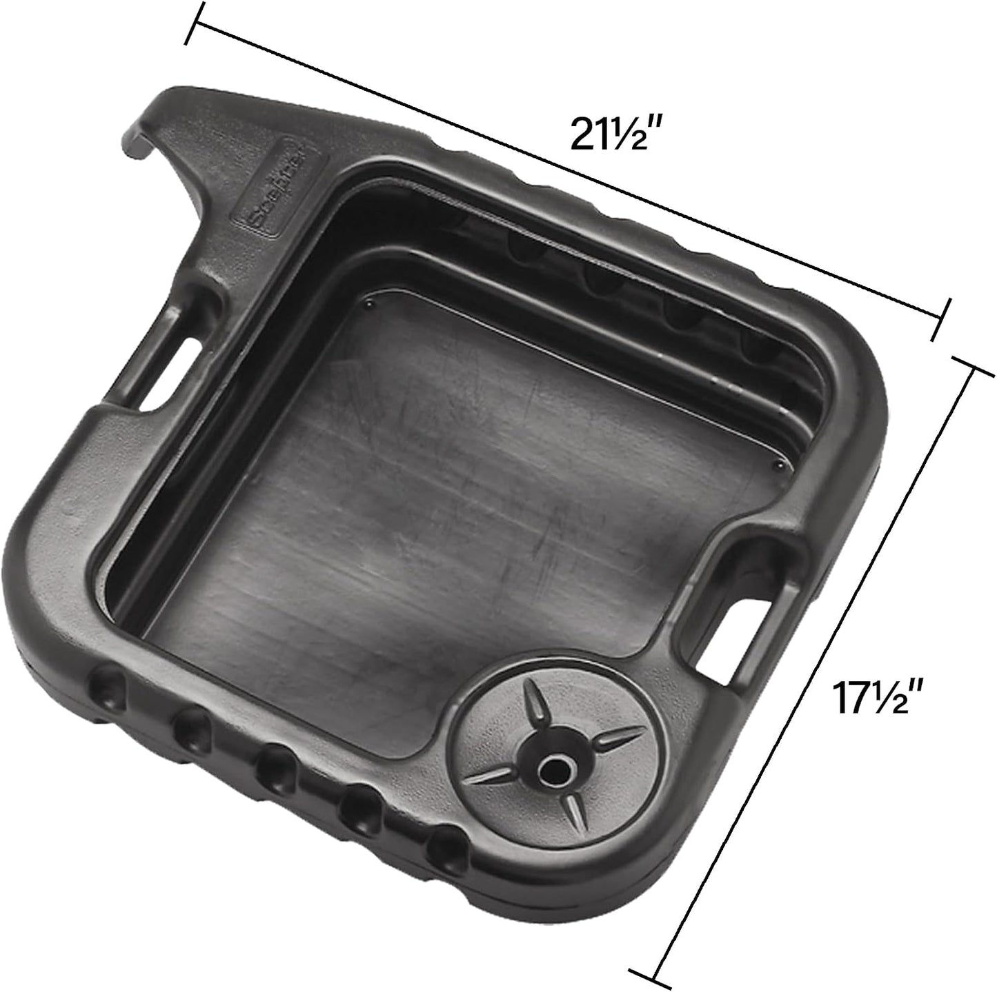 Scepter AMKIT01 15.5 Quart Oil Drain Pan with Pour Spout and 18-Inch Mechanics Funnel Kit for Automotive Fluids Including Engine Oil, Anti-Freeze, Transmission Fluid and More, Black