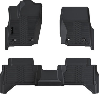 All Weather Floor Mat Fit for Toyota Corolla(Include Hybrid Exclude Hatchback) 2026 2025-2020 TPE Rubber Liners Corolla Accessories All Season Guard Odorless Anti-Slip Liner Black