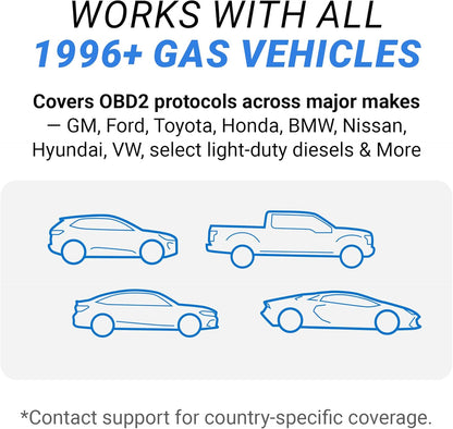 BlueDriver Pro Next Gen OBD2 Scanner – No Subscription, Bluetooth Car Code Reader for iPhone & Android – Diagnose 8000+ Issues, ABS SRS TPMS, Repair Reports, Vehicles 1996+