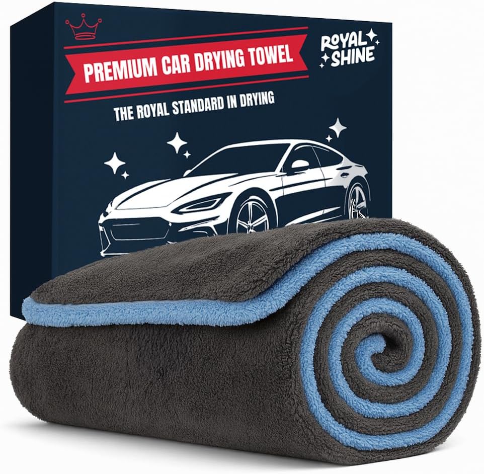 Car Drying Towel | Extra-Large, Ultra Soft & Super Absorbent Double Sided Towel for Drying Cars, Trucks & SUVs - 35" x 24", 1300 GSM | Won’t Leave Streaks, Spots or Scratches