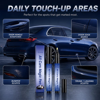 2PCS Magic Car Scratch Removal Pen, Car Scratch Remover Pen, Quick Paint Scratch Repair Pen, Waterproof & Sunproof Touch Up Pen for All Vehicles & Most Colors Clear