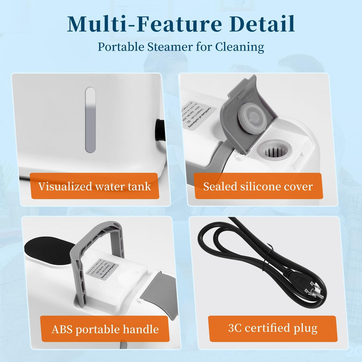 Steam Cleaner,15s Heat-Up,1.8L Tank,Portable Handheld Steamers for Cleaning with 10PCS Accessories,Steam Cleaner for Home,Car,Dirt,Grease,Grout,Tile,Couch,grout,windows,bathrooms,kitchens