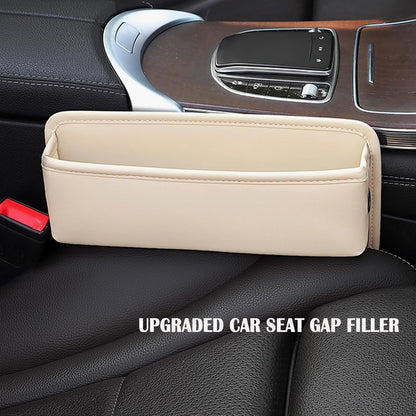 Car Seat Gap Filler 2 pack Car Gap Filler Seat Organizer Front Seat Leather Car Accessories for Women Men, Car Essentials for SUV Truck, Adjustable Seat Gap Filler Organizer (Black 2 pack)