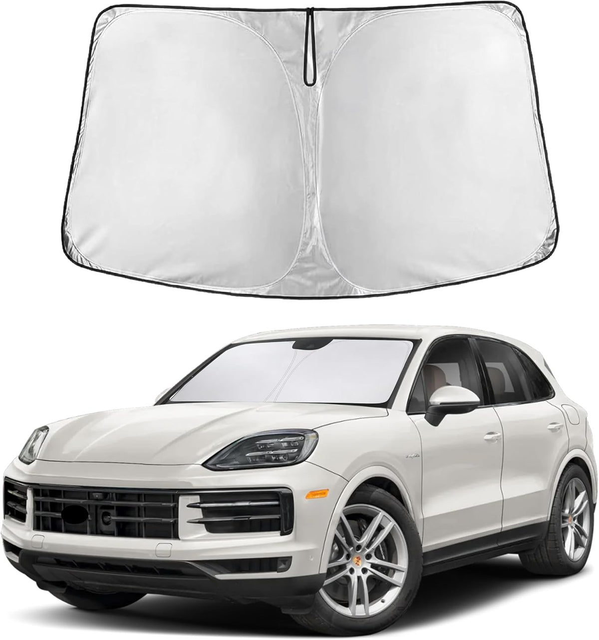 EcoNour Car Windshield Sun Shade | 2025 Upgraded Innovative No-Light-Pass Technology for Maximum Coverage | Foldable Sun Shade Keeps Your Vehicle Cool | Must-Have Car Accessories | Small (59" x 29") - Colors F
