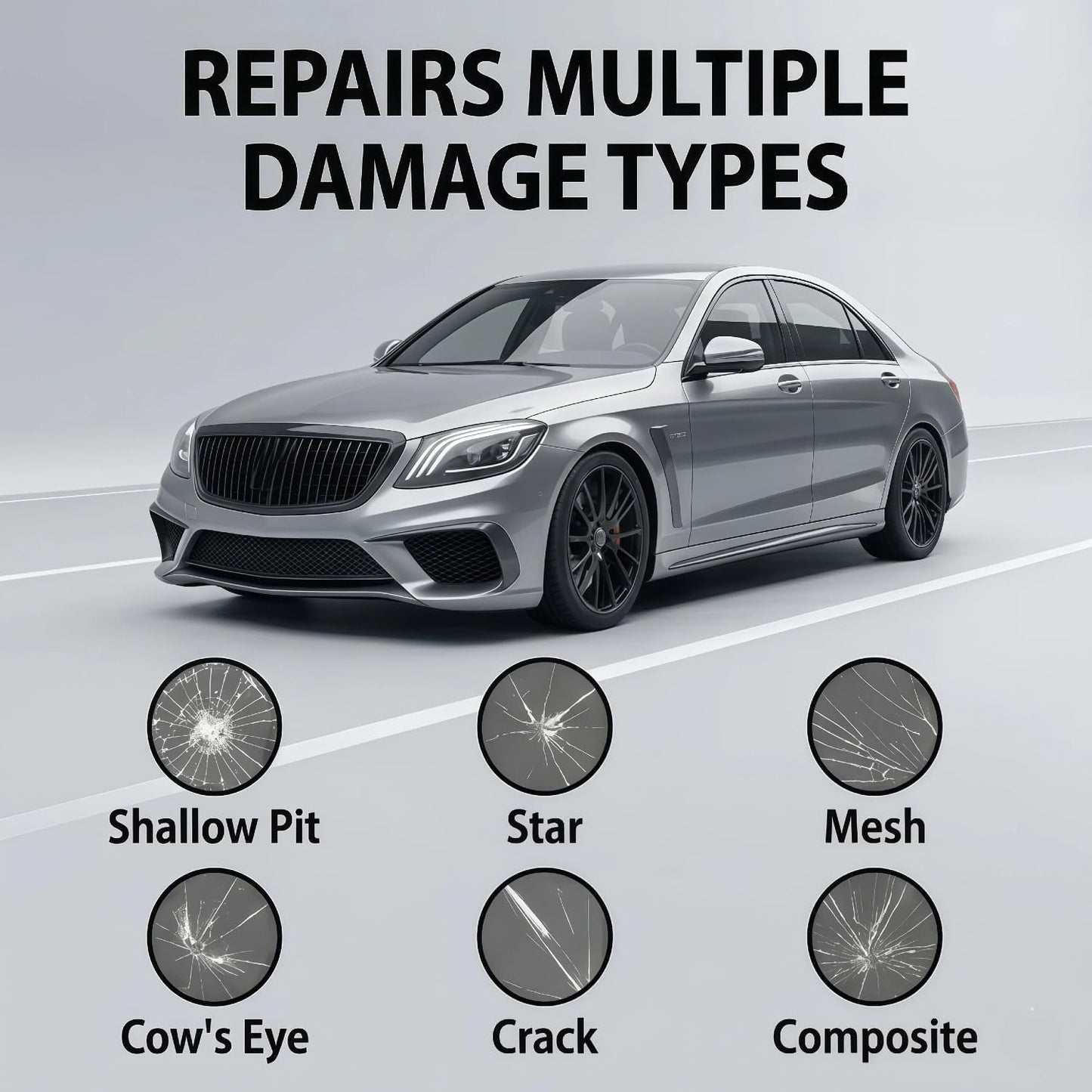 2026 Latest Windshield Repair Kit,Glass Crack Repair Kit,Nano Glass Repair Liquid, Quick Windshield Repair for Chips and Cracks,All Crack Types Windshield Repair Kit,Bulls-Eye and Star Crack.