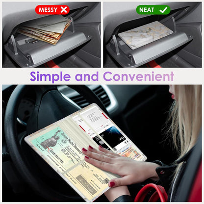 Car Registration and Insurance Holder，Colour Patterns Men Women Car License Document Registration and Insurance Card Holder
