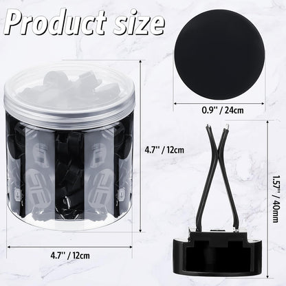 100 Pcs Metal Car Air Vent Clips with Plastic Slot Head Auto Freshener Clips Perfume Clip Replacement Air Conditioner Outlet Clips for Office Home, Black, 40 x 24 mm