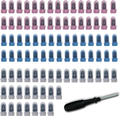 60 PCS Tire Repair Rubber Nail, Vacuum Tire Repair Kits Spiral Rubber Screws, Fast Self-Service Tool for Car, Truck, Motorcycle, Tractor Tire Puncture Repair (Black)