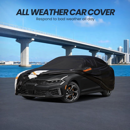 Large SUV Car Cover for Chevy Suburban 100% Waterproof All Weather, Heavy Duty Outdoor Full Exterior Covers Rain Sun Wind UV Protection. - Colors D