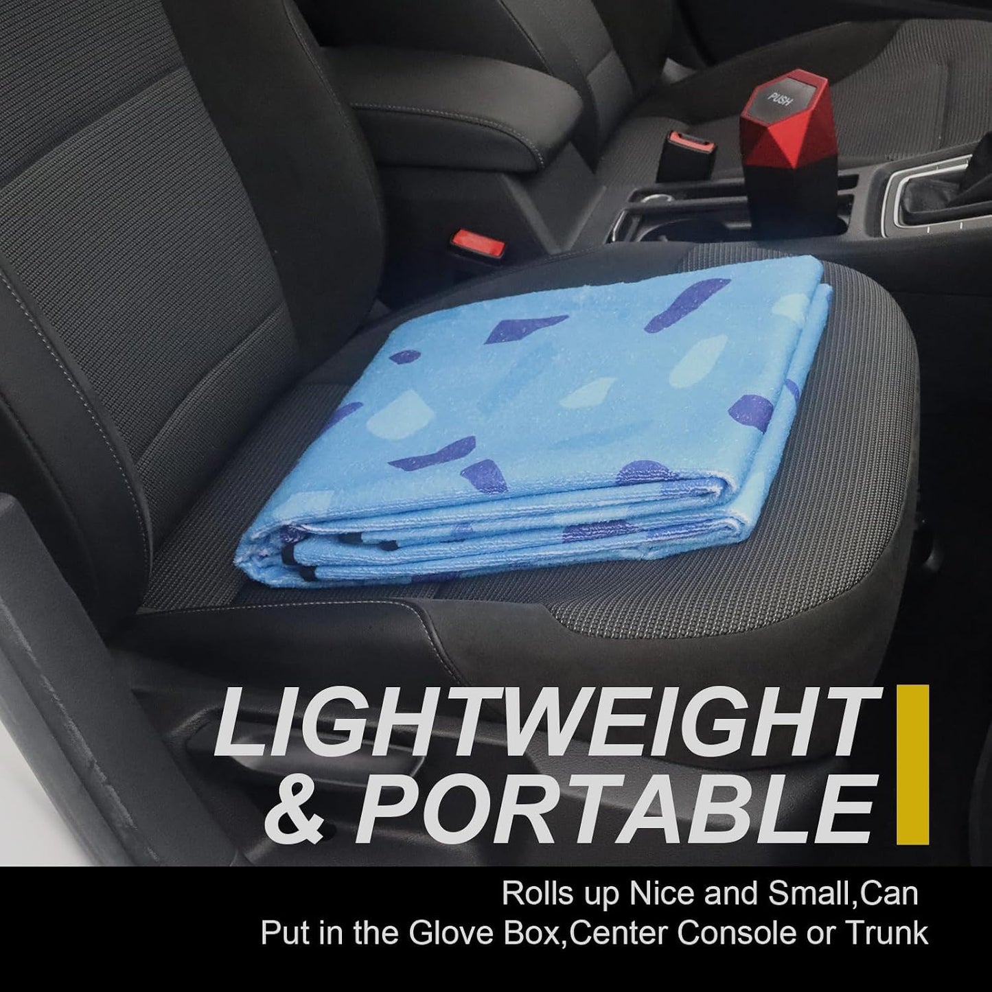 Car Seat Cover Protector Front Seats,for Gym Workout,Running,Swimming,Beach and Hiking,Waterproof Sweat Towel Bucket Seat Covers for Cars SUV Trucks (Black, 1Pcs)