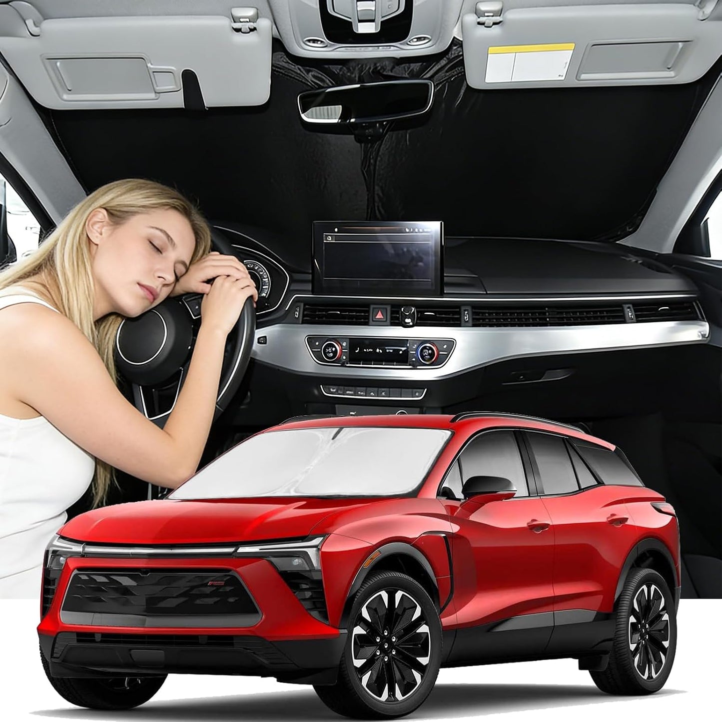 for Toyota Tacoma 2016-2023 2024 2025 2026 Sun Shade Sunshade Windshield Cover - 4 Layers Front Window Shade Custom Fit Tacoma 2Dr 4Dr Pickup Sun Visor 240T Shade Blocks UV Rays Car Accessories - Colors E