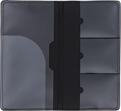 Samsill 2 Pack Car Registration and Insurance Holder, 5.25" x 4.75" Black Glove Box Organizer, Perfect for Multiple Vehicles
