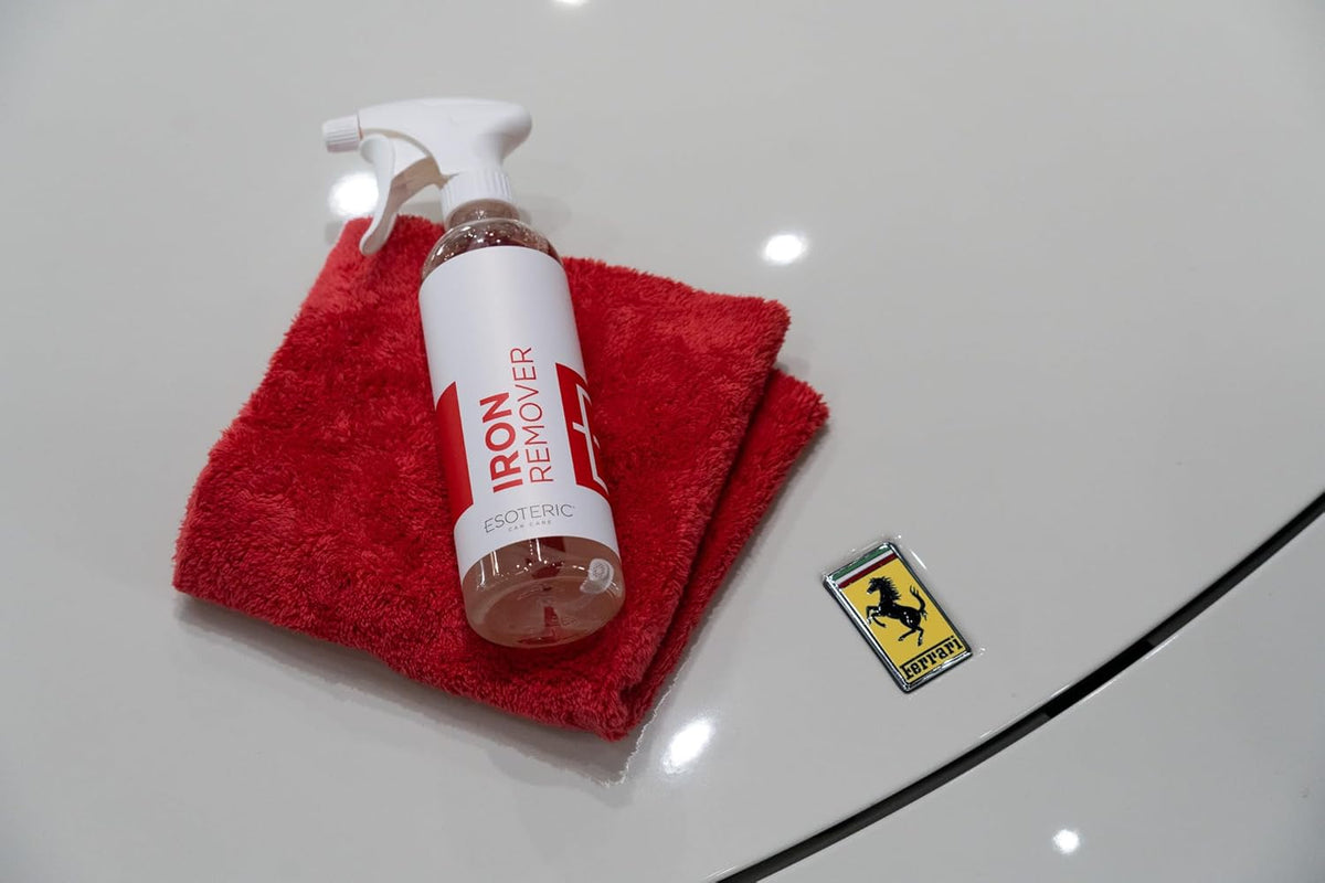 ESOTERIC Iron Remover Decontamination Spray, Easy to Use, Iron Remover Car Detailing Supplies, Activates Red, Less Odor, Removes Iron Brake Fallout, Perfect for Your Car Detailing Kit (16oz)