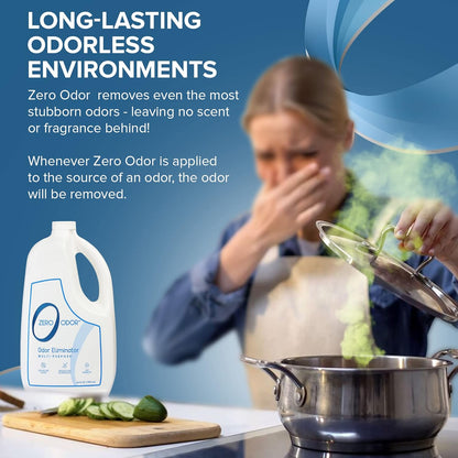 Zero Odor Multi-Purpose Odor Eliminator - Eliminate Air & Surface Odor – Patented Technology Best for Bathroom, Kitchen, Fabric, Closet- Smell Great Again, 8oz (Over 1000 Sprays)