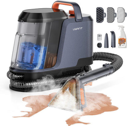 Uwant Carpet Cleaner Machine with Steam&Hot&Cold Water System 18Kpa Powerful Suction Upholstery Cleaner Machine with Pet Pro Cleaner for Pets, Carpet Steam Cleaner Set of 1