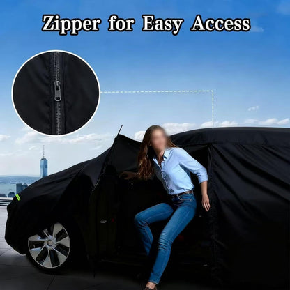 Car Cover for Sedan Waterproof Outdoor Car Covers Rain Snow UV Protection Universal Fit for Sedan Length 178-185 inch