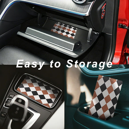 Car Registration and Insurance Holder, Premium Pu Leather Vehicle Glove Box Organizer - for Driver License, Cards & Essential Documents (L-Orange)