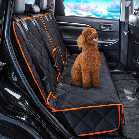 petalage Bench Dog Car Seat Cover for Back Seat Waterproof Seat Covers Durable Scratch Proof Nonslip, Protector for Pet Fur & Mud Washable Backseat Cover for Cars Armrest Compatible