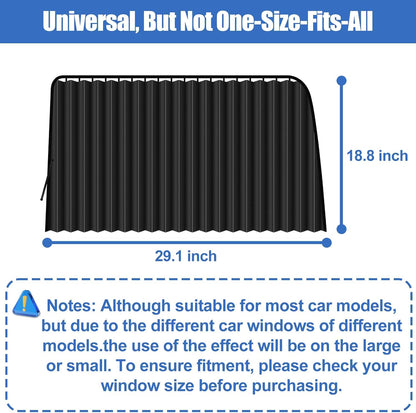 XCBYT Magnetic Car Side Window Shades 4 Pack, 100% Blackout Privacy | Blackout privacy for camping, naps & work. Keeps your car cool. Fits steel frames only, measure first. Handle magnets gently