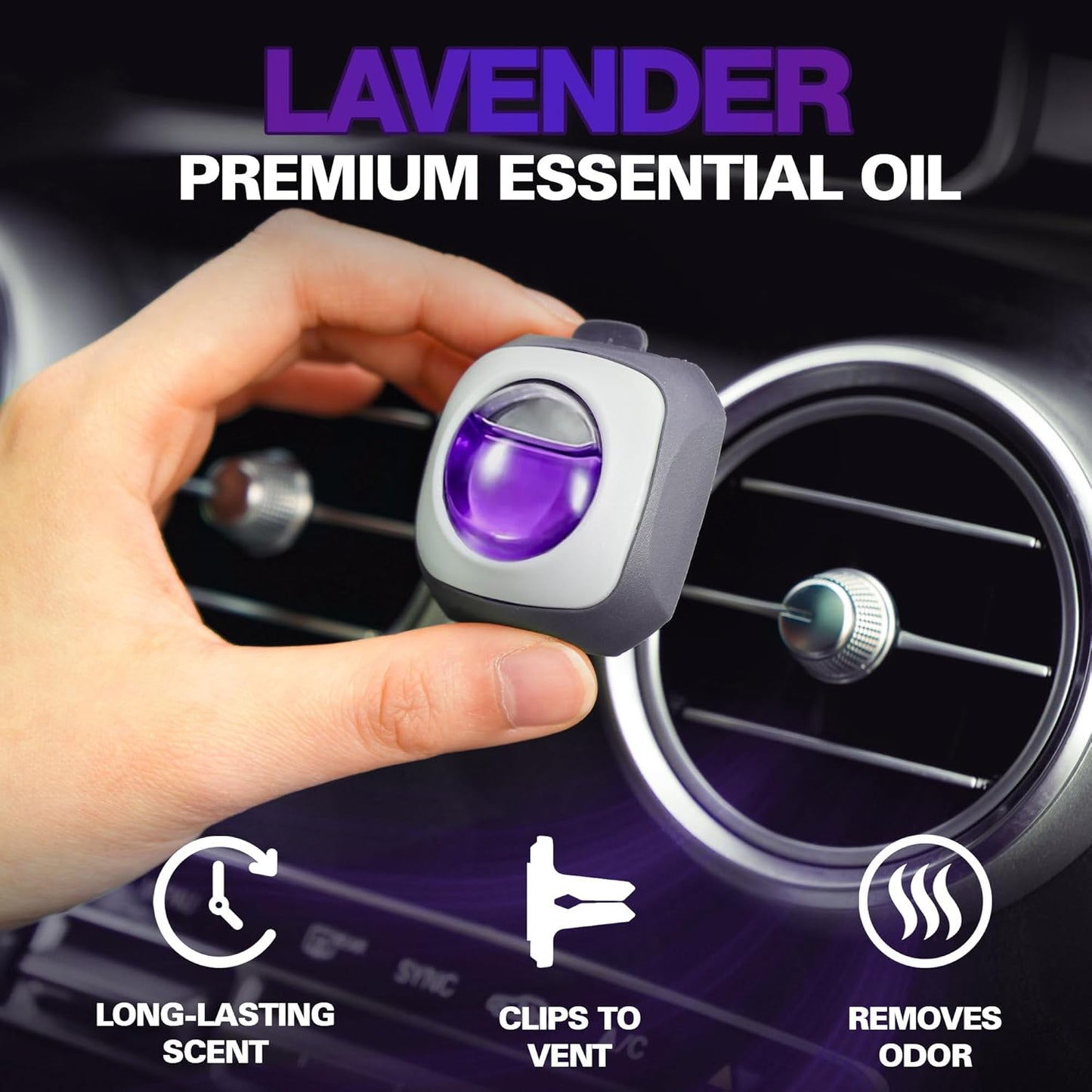 Air Jungles New Car Scent Car Air Freshener Vent Clip, 6 Count Long Lasting Up to 180 days, Natural Essential Oil Car Fragrance Accessories for Women and Men, Odor Eliminator - 4ml Each