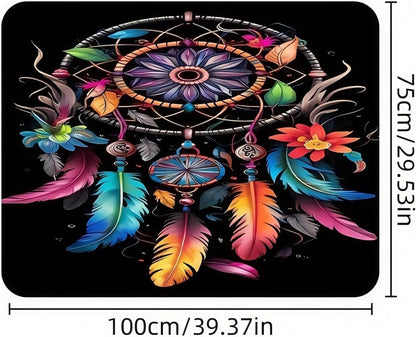Universal Car Trunk Mat 29" x 39",Purple Colorful Flowers All Weather Trunk Protection Cargo Liner, Durable Cargo Mat Rear Trunk Liner,Stylish Vehicle Interior Accessories Suitable for Most Car Models