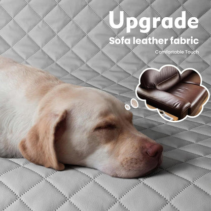 Dog Car Seat Cover for Back Seat, Waterproof Leather Fabric Back Seat Extender for dogs 52.4 * 24.4in, Foldable in The Car, Hard PVC Panels Bottom Support to 330 lbs, for Cars/Mid-Size SUV/Small Truck