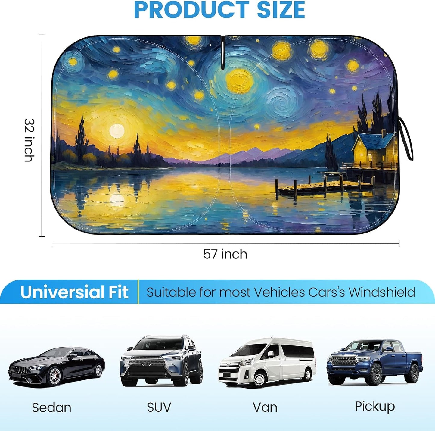 Windshield Sun Shade - Windshield Sun Shade Foldable Offers Ultimate Protection for Car Interior UV Protection Car