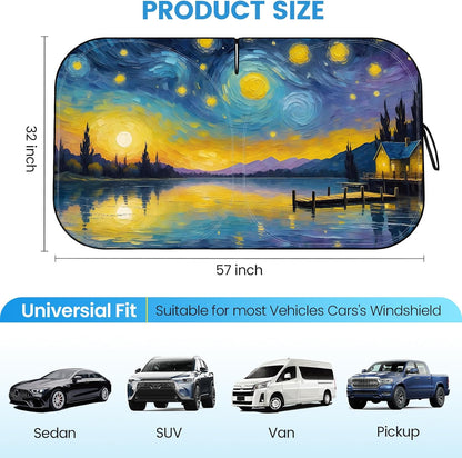 Windshield Sun Shade - Windshield Sun Shade Foldable Offers Ultimate Protection for Car Interior UV Protection Car