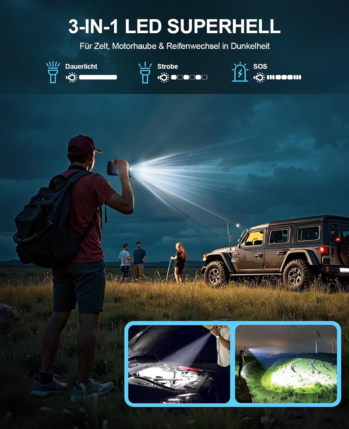 Featou Jump Starter with Air Compressor, 5 in 1 Functional Jump Box 5500A Peak Power Pack with 150PSI Digital Tire Inflator, Portable Car Charger Jumper for 9.0L Gas or 7.5L Diesel