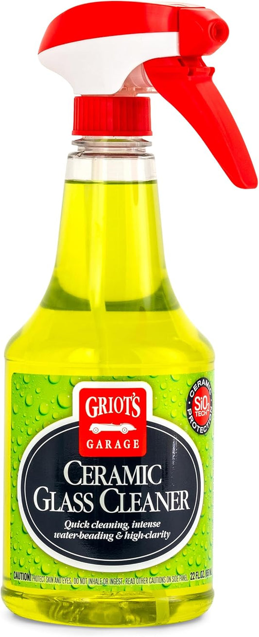 Griot's Garage Ceramic Glass Cleaner Spray for Car Windows, Windshields, Mirrors and Home Use, Cleans and Protects, Streak-Free, 11009, One Gallon