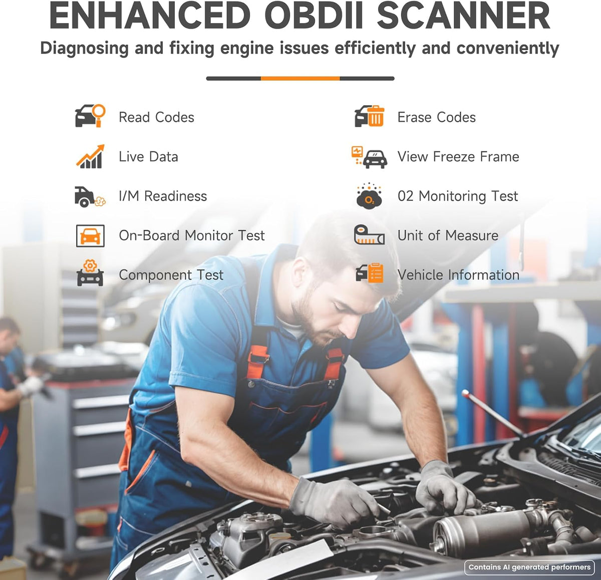 FOXWELL NT201 OBD2 Scanner Code Reader for Cars and Trucks - Reset Check Engine Light, Read and Clear Fault Codes, Live Data Diagnostic Tool for All Cars Since 1996