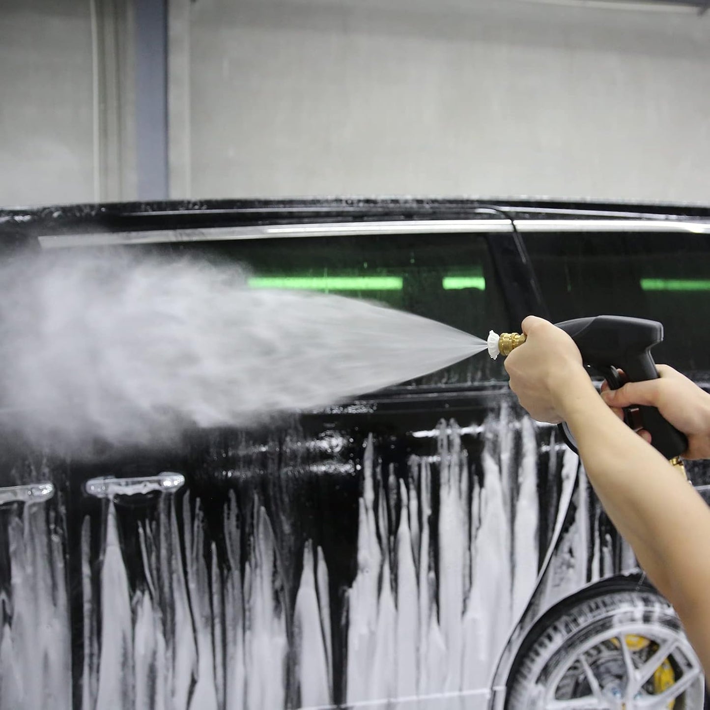 Sooprinse Foam Cannon Kit with Pressure Washer Short Gun, 1 L Snow Foam Lance with 1/4 Inch Quick Connector, Foam Blaster with Pressure Washer Gun,4000 PSI, Black