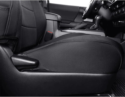 EKR Tacoma Car Seat Covers Custom Fit for Toyota Tacoma (Petrol) 2024 2025 2026 DoubleCab/CrewCab SR/SR5/TRD Sport/TRD Off-Road/Limited -Truck Seat Covers Full Set,Faux Leather(Black)