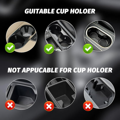 2-in-1 Car Cup Holder Expander with Phone Holder, 2.6“-3.93” Vehicle Cupholder Extender Adapter with Adjustable Base, Universal Multifunctional Auto Insert Drink Holder Expander