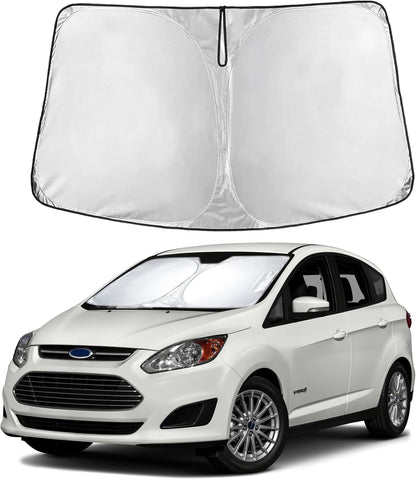 EcoNour Car Windshield Sun Shade | 2025 Upgraded Innovative No-Light-Pass Technology for Maximum Coverage | Foldable Sun Shade Keeps Your Vehicle Cool | Must-Have Car Accessories | Small (59" x 29") - Colors F