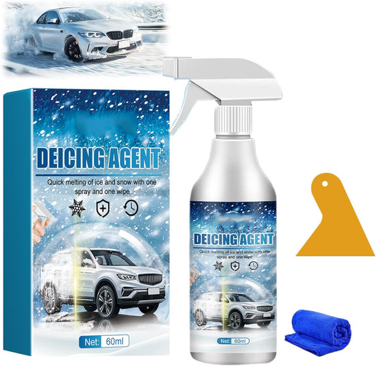 Car Windshield Snow Melting Coating Spray, Snow Repellent Spray De-Icer for Cars - Fast Ice & Snows Remover, Winter Windshield & Glass Coating Protection, Snow Meltings Agent for Car Ice Melting (2)