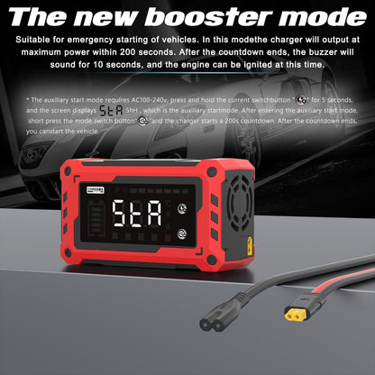 Corebox Battery Charger 6-Amp 12V Automatic Smart Battery Trickle Charger, Battery Maintainer Desulfator with Temperature Compensation for Car Truck Motorcycle Lawn Mower Marine