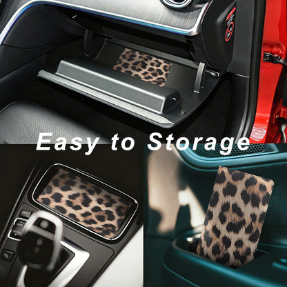 Car Registration and Insurance Holder, Premium Pu Leather Vehicle Glove Box Organizer - for Driver License, Cards & Essential Documents (L-Orange)