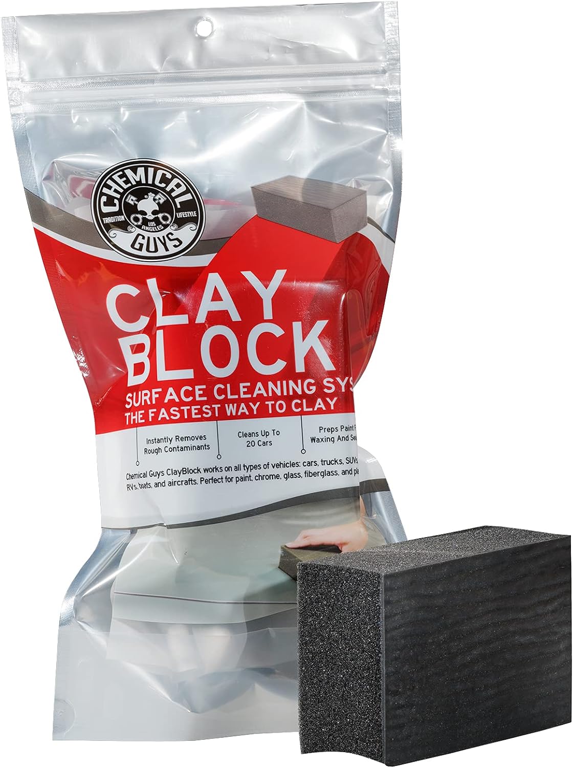 Chemical Guys CLAY_BLOCK_KIT Clay Block V2 and Clay Luber, Clayblock and Clay Super Lube, 16 fl oz