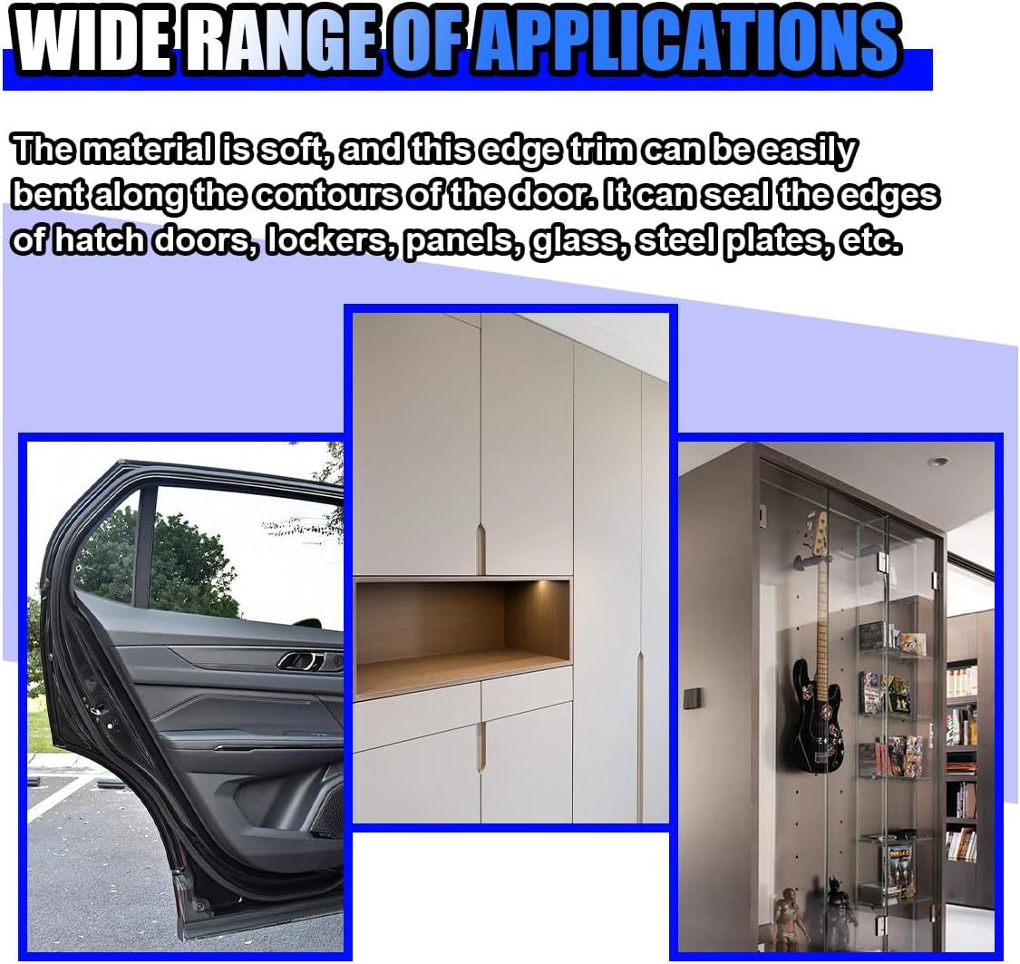 32Ft(10M) Car Door Edge Protector, Anti-Collision Car Door Entry Guard Protective Strip, No Glue Automotive Trim Doors Edge Guard (Clear)