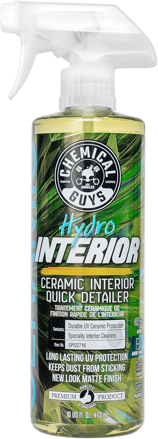 Chemical Guys SPI22716 HydroInterior SiO2 Ceramic Interior Quick Detailer and Protectant for Interiors, Furniture, Apparel, and More (Works on Plastic, Vinyl, Imitation Leather, and More), 16 fl oz